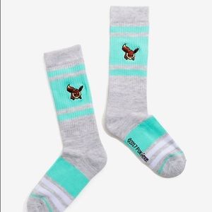 Pokémon Eevee Embroidered Crew Socks